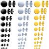 Feilok Limok 1030 Coppia di orecchini a cerchio in acciaio inox, da uomo, per donna, Fakeplug Fake Plug, orecchini, orecchini, orecchini, 3 - 14 mm, argento, nero, oro e Acciaio inossidabile, colore: