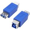 MEIRIYFA Adattatore per stampante USB A a USB3.0 B, USB 3.0 tipo B femmina a USB 3.0 tipo A femmina adattatore convertitore 5 Gbps per stampante, scanner, hard disk esterno, computer portatili - blu