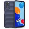 RankOne Custodia in Silicone Liquido Airbag per Redmi Note 11 / Note 11S (4G) (6.43 Inches) - Blu Scuro