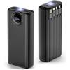 Bamkey Power Bank 20000mAh, 22.5W Powerbank Ricarica Rapida e 4 cavi di ricarica per iPhone 17 16 15 14 13 12 Pro Max/Pro/Air/Plus, iPad, AirPods, Android Phone, Caricatore Portatile con Display Digitale LED