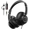 EKSA H8 Cuffie Per Pc Con Microfono, Cuffie Stereo Usb Con Cavo, Cuffie Con Cancellazione Del Rumore, Cuffie Usb-C/Usb-A E Jack Da 3,5 Mm, Cuffie Over-Ear Per Laptop/Ufficio/Call Center/Team