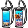 UNBREAKcable Custodia impermeabile per telefono, 2 pezzi IPX8 Custodia impermeabile universale per telefono per iPhone 14 13 12 11 Pro Max XR X XS Samsung S23 S22 Ultra S21 S10 fino a 7.0