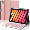IVEOPPE Tastiera iPad Mini 7/6 2024 2021, Cover Custodia Tastiera Italiano Retroilluminata Bluetooth per iPad Mini A17 Pro 2024/6 2021 8.3 con Portapenne, Oro rosa