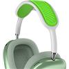 TOLUOHU Cuscinetto per fascia Apple AirPods Max, Accessori per cuffie AirPods Max in silicone morbido lavabile e antipolvere compatibile con copertura in rete intrecciata (Verde fluorescente)
