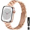 WoPail Cinturino per Apple Watch Series 12,11,41mm 42mm 40mm 38mm, Donna | per iWatch Series 12/11/10 42mm/9/8/7/6/5/4/3/2/1/SE 3/2/1 , Sottile di Ricambio Metallo Acciaio Inossidabile
