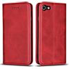 Copmob Cover iPhone 7/8/SE 2020/SE 2022,Flip Portafoglio Custodia in Pelle,[4 Slot][Supporto Stand][Chiusura Magnetica],Caso Cover Libro Custodia Cover per iPhone 7/8/SE2/SE3 - Rosso