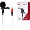 Pixel Microfono 360° direzionale Lavalier con Clip 9,7ft Professionale Riduzione del rumore Microfono per Iphone/Ipad/Ipod per Interviste/Videoconferenze/YouTube/TikTok (Certificato Apple MFi)