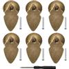 FENGJINGJIACHENG 6 pomelli ad anello retrò per cassetti, maniglie vintage per cassetti, maniglie ad anello per cassetti, maniglie ad anello in stile antico per cucina, armadio, cassetto, comò