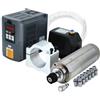 HLTNC Motore a mandrino CNC, 2,2 kW, 2200 W, 220 V, 400 Hz, 24000 giri/min, mandrino raffreddato ad acqua da 2,2 kW, VFD + mandrino da 80 mm + pompa dell'acqua da 75 W + 13 prese ER20 (1-13 mm)