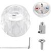 Goktvai RP41661 Ricambio Maniglia Doccia per Delta Peerless, Kit Ricambio Manopola Doccia Acrilico con Connettore Vite Chiave Maniglia Rubinetto Vasca Compatibile con Delta Peerless