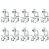 QUARKZMAN 10Pezzi Staffa Tubo con Morsetto Trave Adatta Tubo 5/8 (16mm) Staffa Supporto Cavi Travi a I, Tubi, Condotte, Cavi
