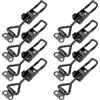 PUCSIQ Set di 8 Chiusure a Sgancio Rapido, Leva Regolabile, 110 mm, 100 kg, Nero