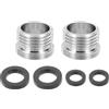 QUARKZMAN 2Pcs Adattatore Aeratore Rubinetto, 1/2 Maschio A M22 Maschio Con Guarnizione, Lunghezza 15mm