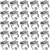 drado Jubilee - Fascette stringitubo in acciaio inox, 6-12 mm, confezione da 25 clip per tubi a vite senza fine, argento