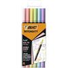 BIC Intensity Dual tip marcador 6 pieza(s) Punta de pincel Azul claro, Verde claro, Rosa claro, Melocotón, Violeta, Amarillo