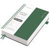 EMSHOI Taccuino formato A4, formato A4, a righe, 300 pagine, 150 fogli per scrivere, carta da 100 g/mq, copertina rigida in PVC, per lavoro, ufficio, scuola, 21,5 x 27,9 cm, colore: verde
