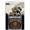 Afie 65-1345 - Biglietto d'auguri per compleanno Born to Ride Route 66 USA USA Los Angeles Californie Chicago Libertà Moto Cilindrata Vintage Road Trip, busta inclusa