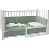 italbaby Letto infinito bianco c/tessile muslin verde - Italbaby