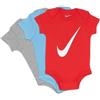 Nike Pack 3 body multicolor neonato nike