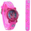 My sweety pop Orologio da polso analogico per imparare l'ora per bambini - scuola - asilo - scuola materna - vacanza - idea regalo Peppa Pig - rosa cinturino, Peppa Pig - Rosa, cinghia