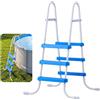 VEVOR Scaletta per Piscine Fuori Terra, Scala di Sicurezza per Piscine a 3 Gradini con Struttura ad A, Altezza 91,4 cm, Struttura in Acciaio Resistente, Gradini Larghi Antiscivolo con Portata 136 kg