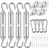 Qacpahucy M6 Kit di Fissaggio per Tenda da Sole - Set di Fissaggio per Tenda da Sole in Acciaio Inox Resistente - Kit di Fissaggio per Tenda da Sole per Triangolo e Quadrato