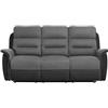 LOUNGITUDE - Divano a tre posti in tessuto, colore: Grigio/Nero