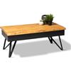 M2 Kollektion Dubai 4 Tavolino da Salotto, Legno, Rovere Massiccio Oliato, B/H/T=110x45x60cm