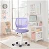 FurnitureR Sedia da ufficio colourate, seduta ergonomica girevole in altezza regolabile per computer, ruote a 5 raggi, sedie e sgabelli per la casa, sedile di lavoro, Morandi Viola