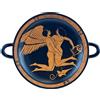 Fatto a mano Vaso Kylix in ceramica greca mitologia antica Zefiro e Giacinto