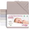 babybay lenzuolo con angoli babybay jersey deluxe adatto ai modelli Maxi, Midi, Boxspring, Comfort e Comfort Plus, torrone, 89 x 50 cm (1 confezione)