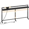 YATINEY 180 cm Tavolo Consolle Ingresso Stretto Regolabile in Altezza 70-90 cm, Tavolo da Divano con Ciabatta Scorrevole 2 AC, 1 USB-A, 1 Type-C, Cavo di Alimentazione 2 m, per Consolle Ingresso