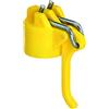 Alberts 654252 Testa di tensionamento fili per pali per biancheria, plastica, giallo, per Ø tubo 42 mm