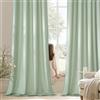 PONY DANCE Tende Semitrasparenti Antisguardo per Salotto Moderne Tende Soggiorno con Anelli Voile Curtains per Camera da Letto 2 Pezzi 140x220 CM, Verde Salvia