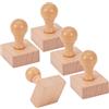 NBEADS 5 Pz Manico In Legno per Timbro, Maniglia Quadrata In Legno Fai Da Te Timbri per Cassetti Manopole per Timbri Vuoti per La Creazione di Timbri, Fai Da Te, Scrapbooking, 6.5x4.5x4.5cm