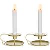 Nuptio Portacandele Conici Portacandele Candeliere, Portacandele da Tavolo in Oro per Cerimonia Della Festa Nuziale, Supporto A Lume di Candela per la Visualizzazione Decorazione Pranzo Natale, 2 Pezzi