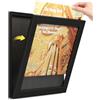 Emfogoo 1 pz mobile in vinile, apertura sulla parete anteriore, cornice portafoto per esporre i dischi poster e le buste dei dischi in vinile 12 x 12 (nero sottile)