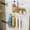 ZoeQide Organizer Sottolavello Cucina Porta Sacchetti e Telecomando da Muro, 2 Bicchieri Trasparenti a Parete per Spazi Stretti - Porta Rotoli Alluminio, Pellicola e Accessori Bagno, Design Compatto Senza BPA