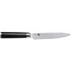 KAI Shun Classic coltello giapponese multiuso 15 cm lunghezza lama con bordo ondulato - Coltello damasco 32 strati nucleo VG MAX - 61 (±1) HRC - Manico in legno Pakka Coltello universale forgiato