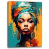 Printerland Quadro Moderno Donna giallo azzurro Quadri moderni soggiorno da Parete XXL grande Stampa su tela Canvas Decorazione Murale muro Arredo Camera da letto Cucina (5, 30x40 cm)
