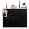 MOE UHANE Copertura per router WiFi, copertura router, mensola per router con copertura scorrevole, organizer spazio router, box per modem e router, custodia router, montaggio a parete