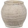 Arborus Vaso rustico per fiori da 15 cm, piccolo vaso beige in cemento con apertura da 11,9 cm, vintage, per piante secche, soggiorno, tavolo, ingresso, bagno, mensola, decorazione per la casa