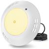 OSREE 35W Faro LED Piscina Superficie, Lampada Piscina Ultrapiatta Non Dimmerabile 3500lm, Ø275mm, Impermeabile IP68 Riempito di Resina Luce per Piscinas Interrate e Cemento, 12V AC/DC, Blanco Cálido
