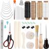 Wamkon Wankon - Set di 41 rilegature per libro, 3 pezzi, gamba piegata, rilegatura, filo cerato, punteruolo