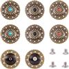 PH PandaHall PandaHall - Set di 12 rivetti a vite per pelle, color bronzo antico, borchie decorative per borse, scarpe, artigianato in pelle, vestiti, cinture
