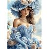 NEWENMO Bella Donna Diamond Painting Kit per Adulti,5D Elegante Signora Pittura Diamante Kit,DIY Diamond Art Kit Completo,per Adulti Principianti Decorazione Casa 30x40cm