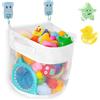 BITOYO Organizzatore Giocattoli Bagno, Bagnetto Organizzatore Borsa del Giocattolo del Bagno del Bambino Rete Giocattoli per Vasca con 2 Autoadesivi Ganci e Spugna da Bagno