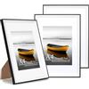 Baoee Cornice per foto in due tonalità A4 nera e bianca con supporto da 15 x 20 cm, set di 3, cornice per foto con vetro acrilico, cornice A4, cornice per poster, certificati, montaggio a parete