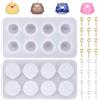 PH PandaHall PandaHall - Stampi in resina siliconica a forma di animale, a forma di pollo, in resina UV, stampo per resina epossidica, con vite a occhiello, per portachiavi, ciondoli, artigianato