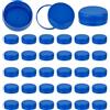 OLYCRAFT 50 tappi per bottiglie di plastica - tappi a vite blu, diametro interno 37,5 mm, coperchi per bottiglie di succo